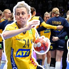 Landslaget i handboll och Nathalie Hagman.