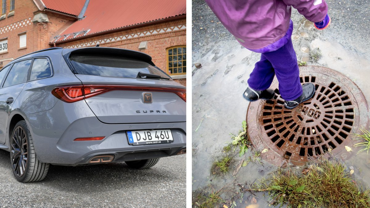 En flicka gav sig iväg på en vinglig bilfärd. 
