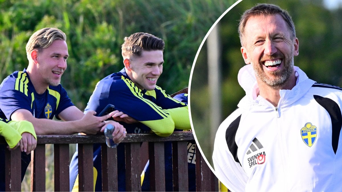Herman Johansson, Viktor Gyökeres och Graham Potter.
