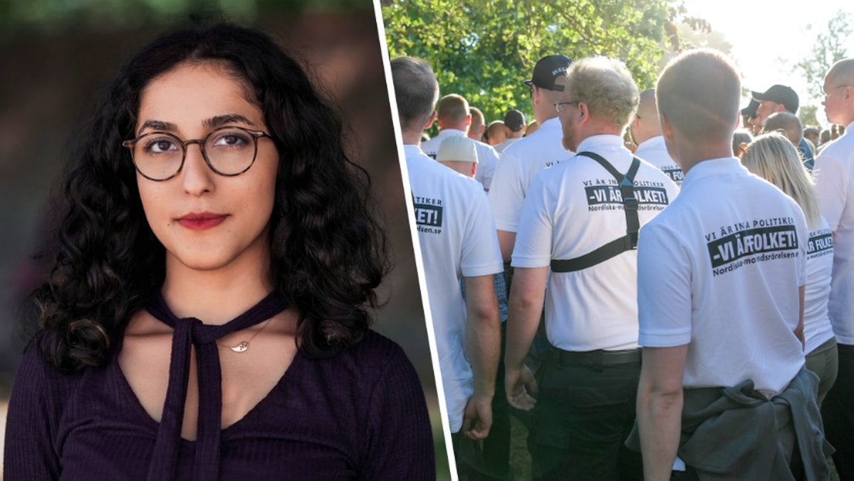 NMR protesterade och försökte avbryta Annie Lööfs tal i Almedalen.
