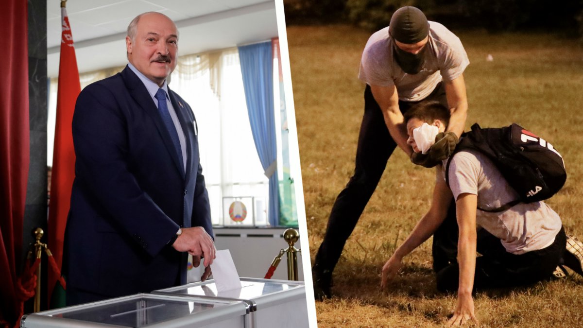 Över 100 personer gripna i Belarus