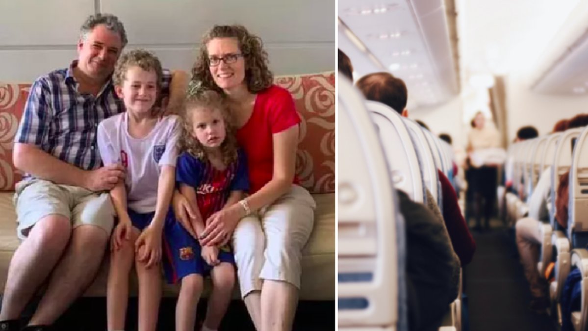 Helen somnade plötsligt in under flygresan.