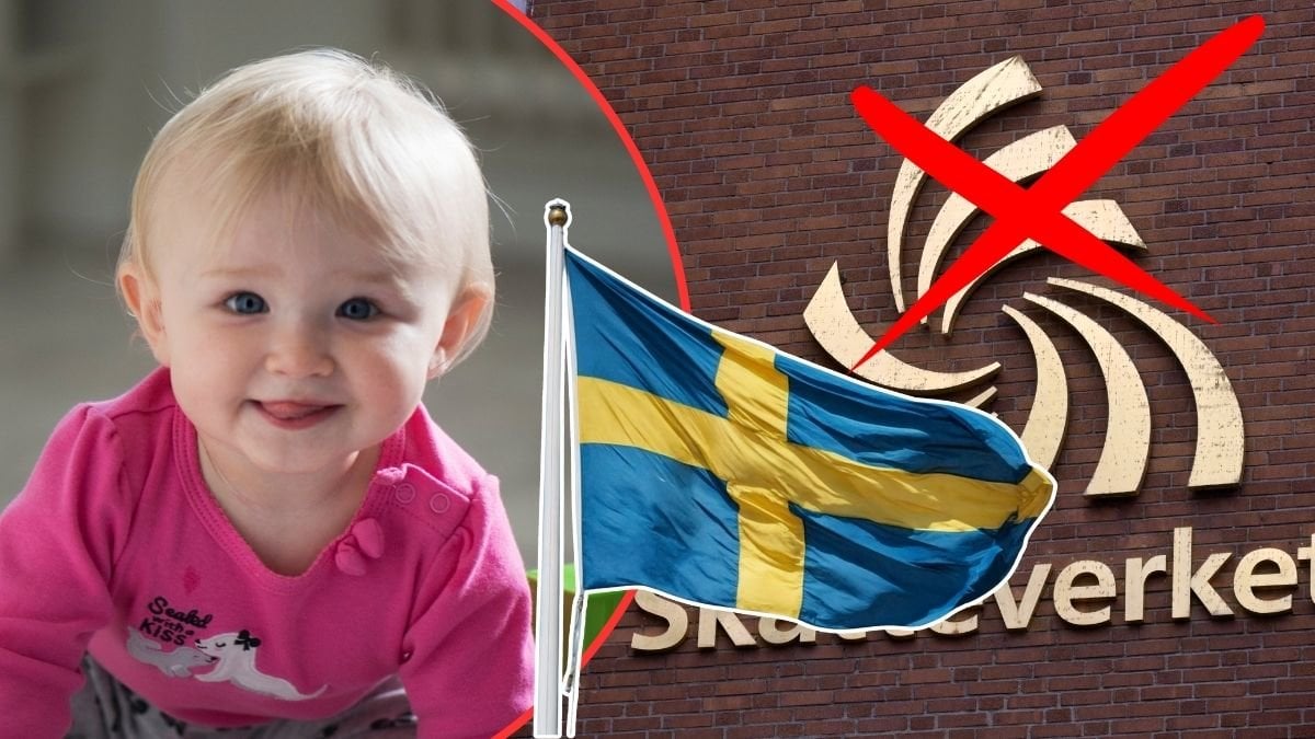 Bebis skatteverket och svensk flagga