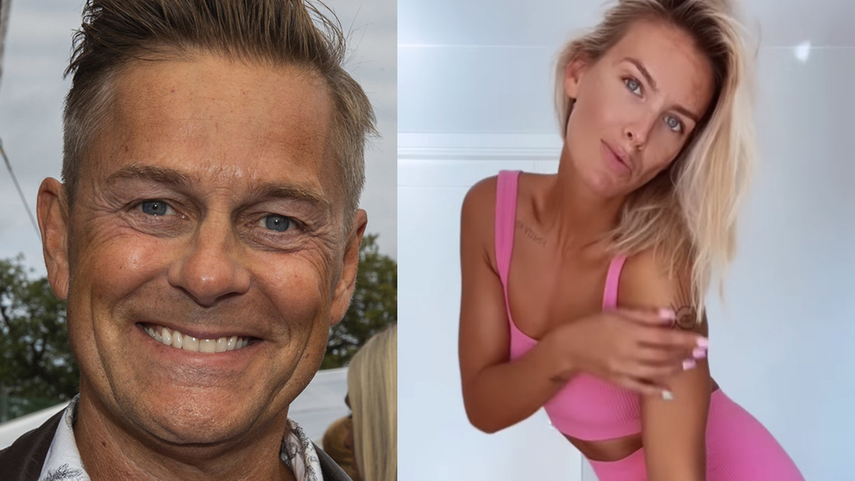 Niclas Wahlgren och flickvännen Rebecca Hjelt