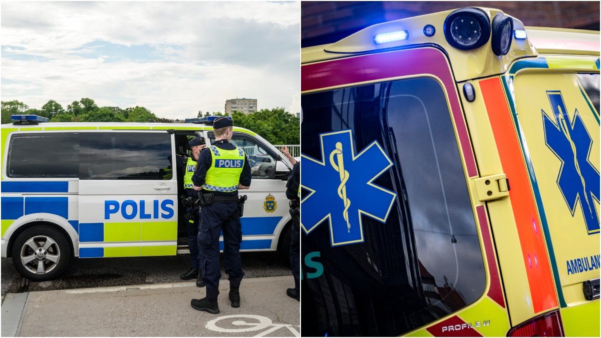 Polisen genomför en instats på en skola i Växjö. Bilden är en genrebild.