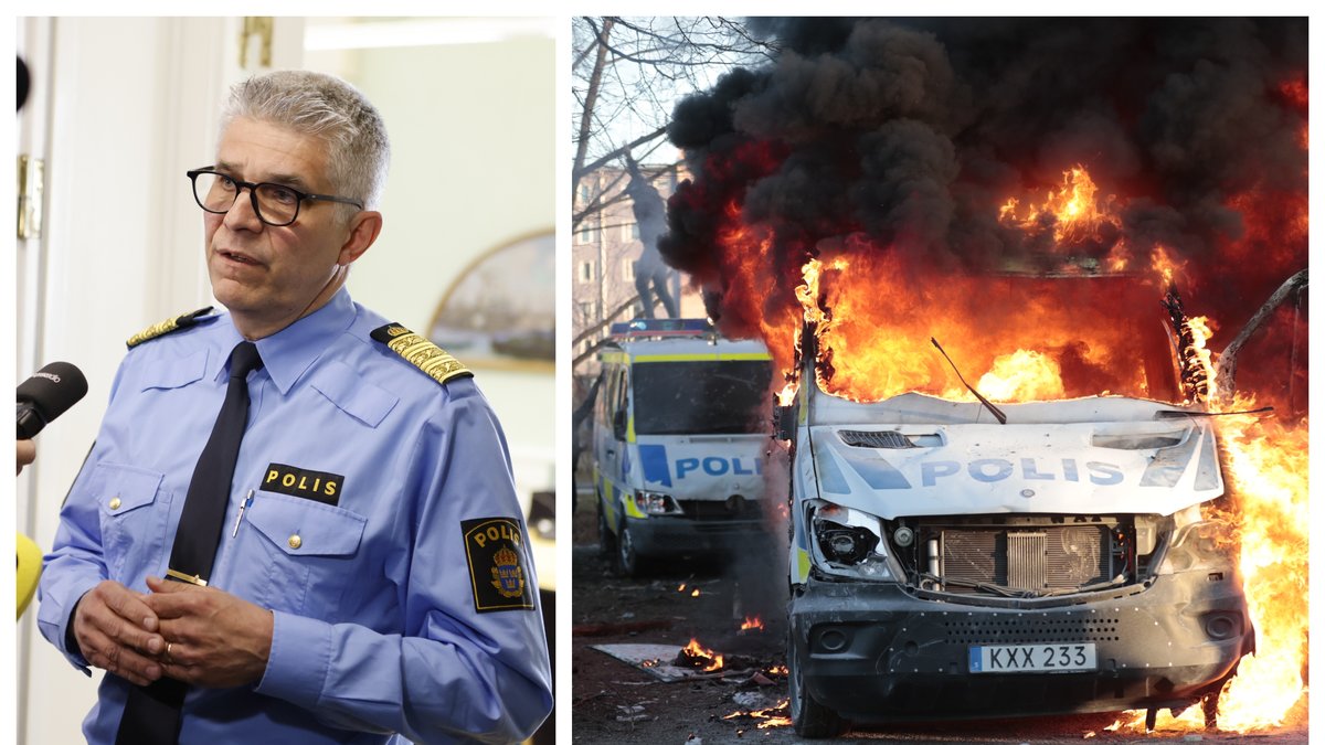 Rikspolischefen kommenterar upploppen.