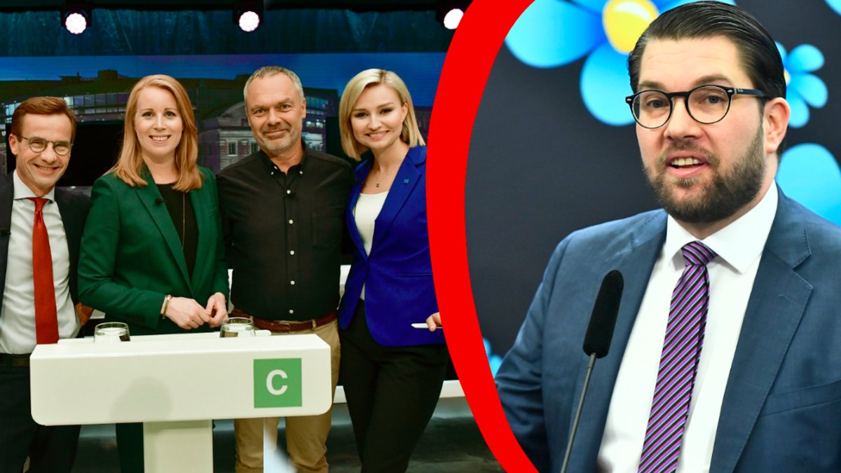 Allians-ledarna och Jimmie Åkesson. Kollage