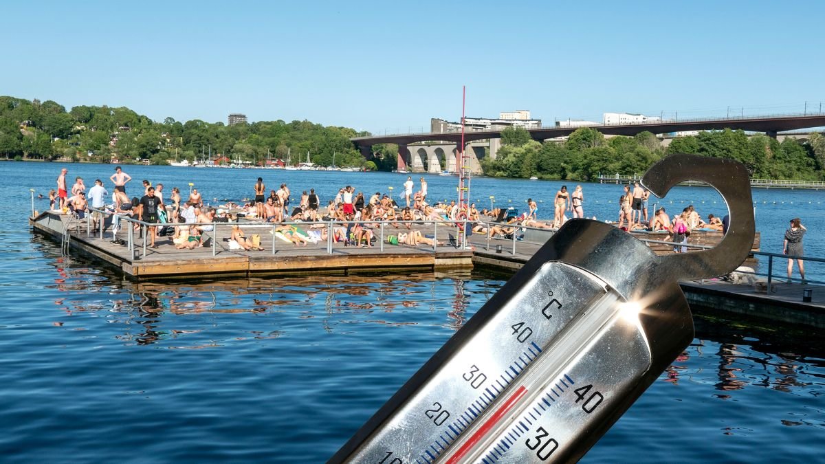 badbrygga i stockholm och termometer