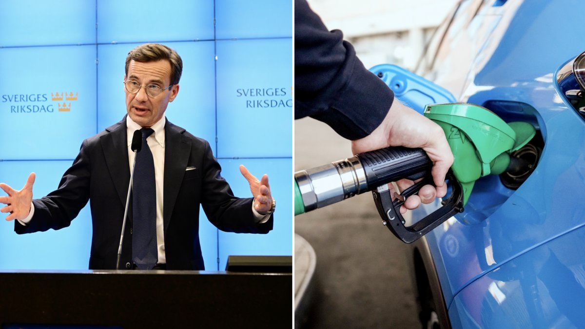 Ulf Kristersson vill sänka skatten på bensin.