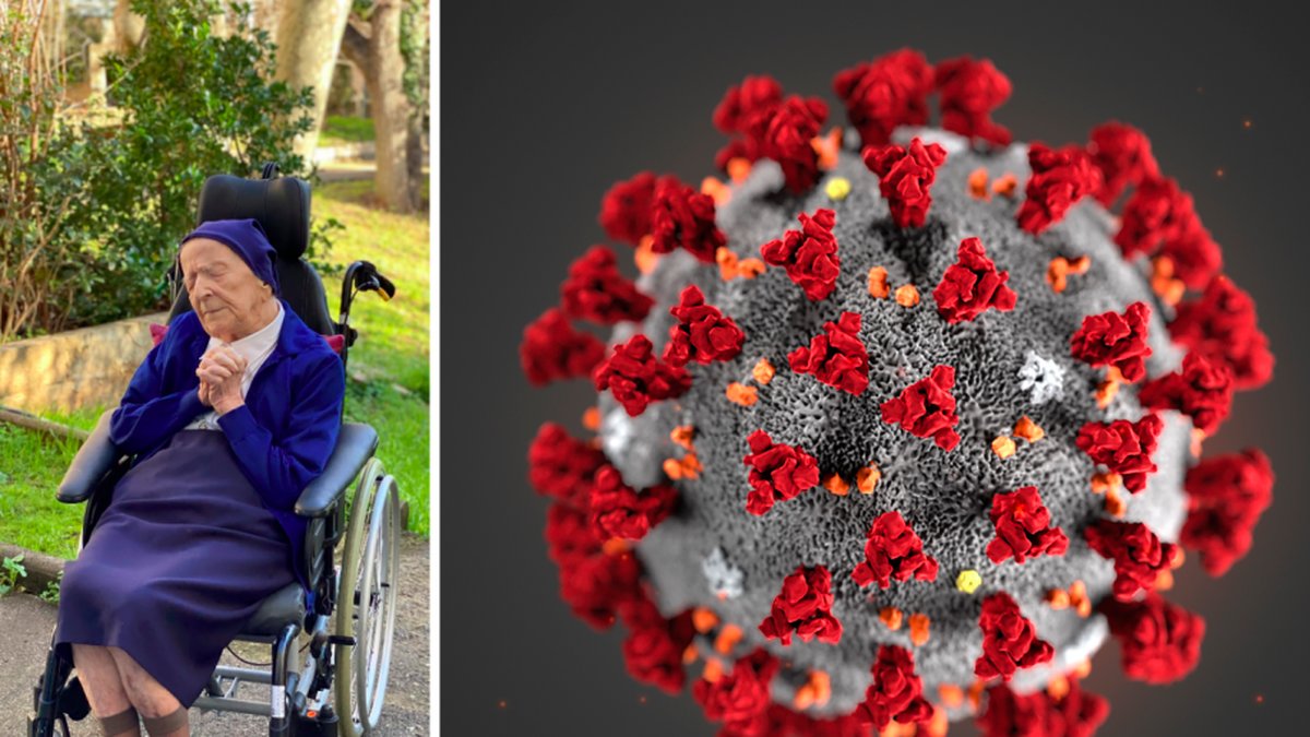 Syster André, som är äldst i Europa, överlevde corona.