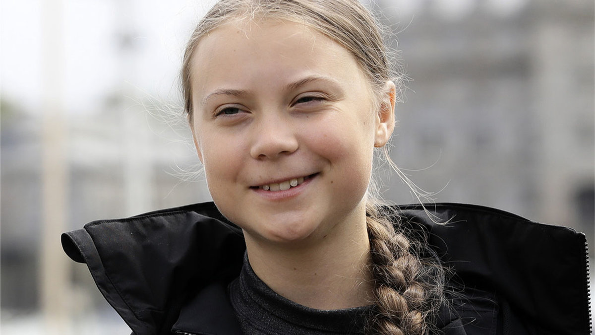 Greta Thunberg hyllas för sin humor.