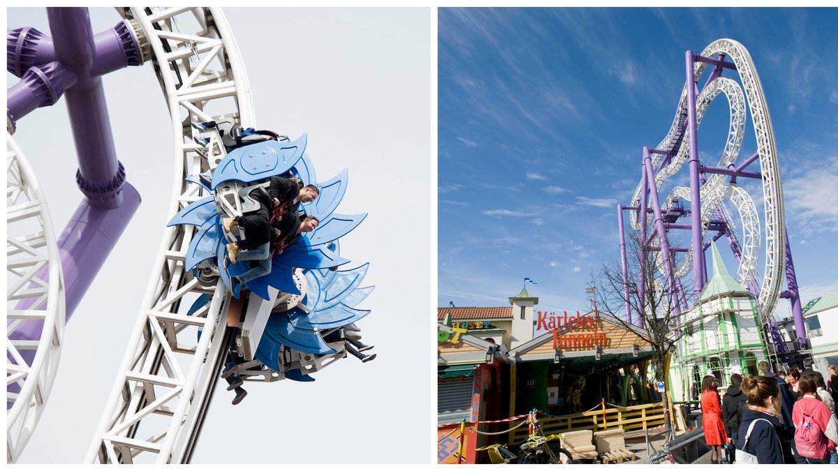 Anställd träffad av berg- och dalbanan på Gröna Lund