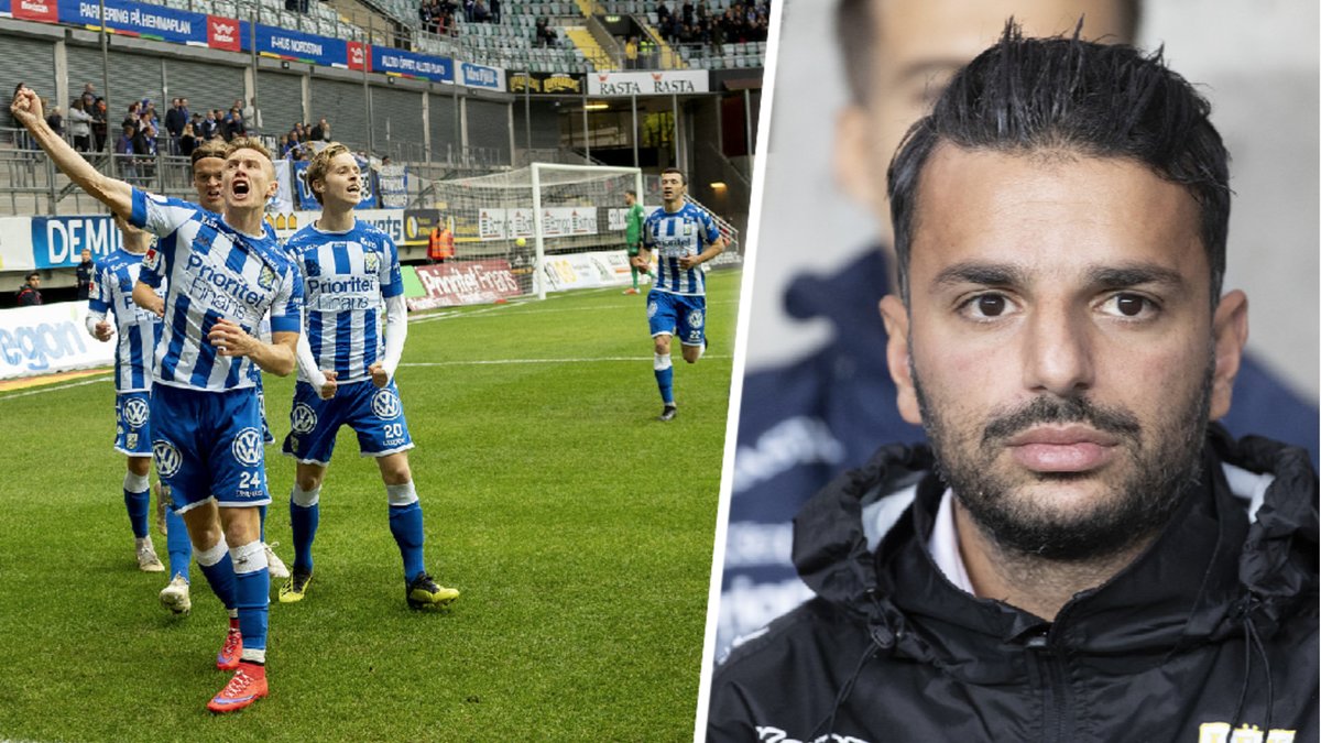 Göteborgspelare och tränaren Poya Asbaghi.