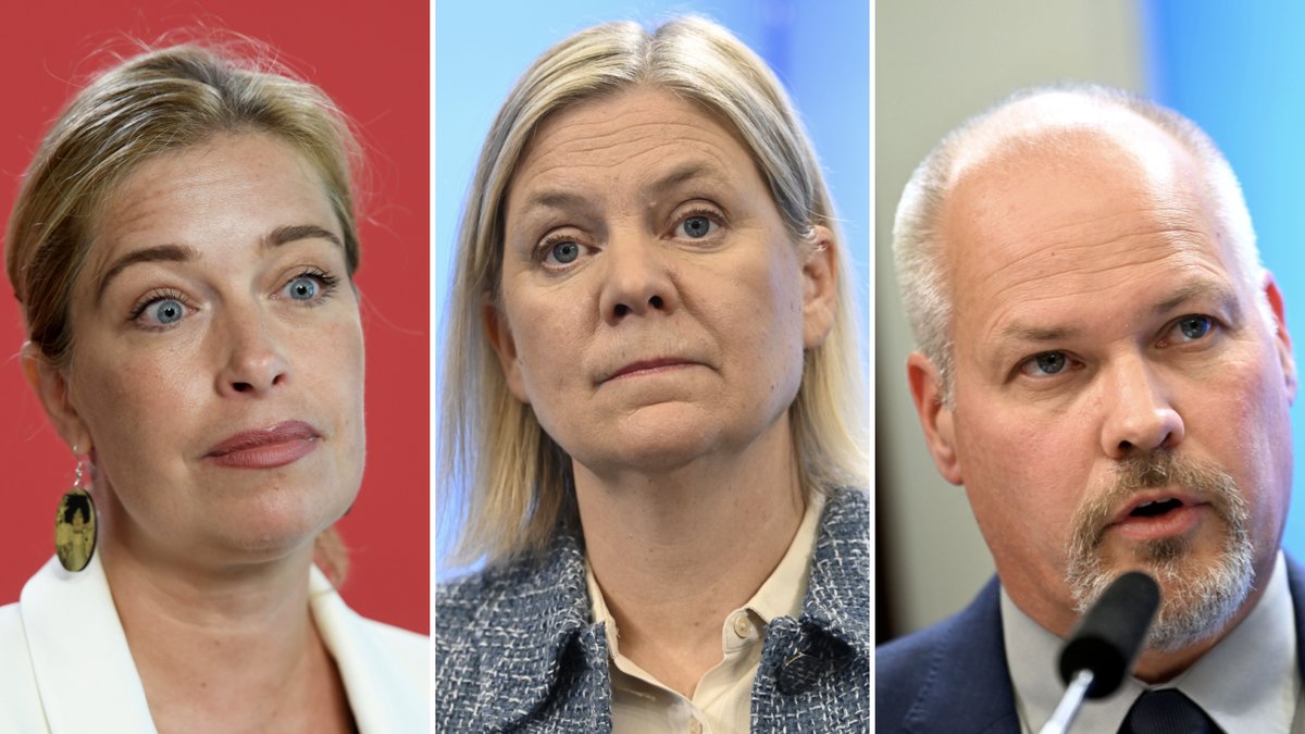 Annika Strandhäll, Magdalena Andersson och Morgan Johansson.