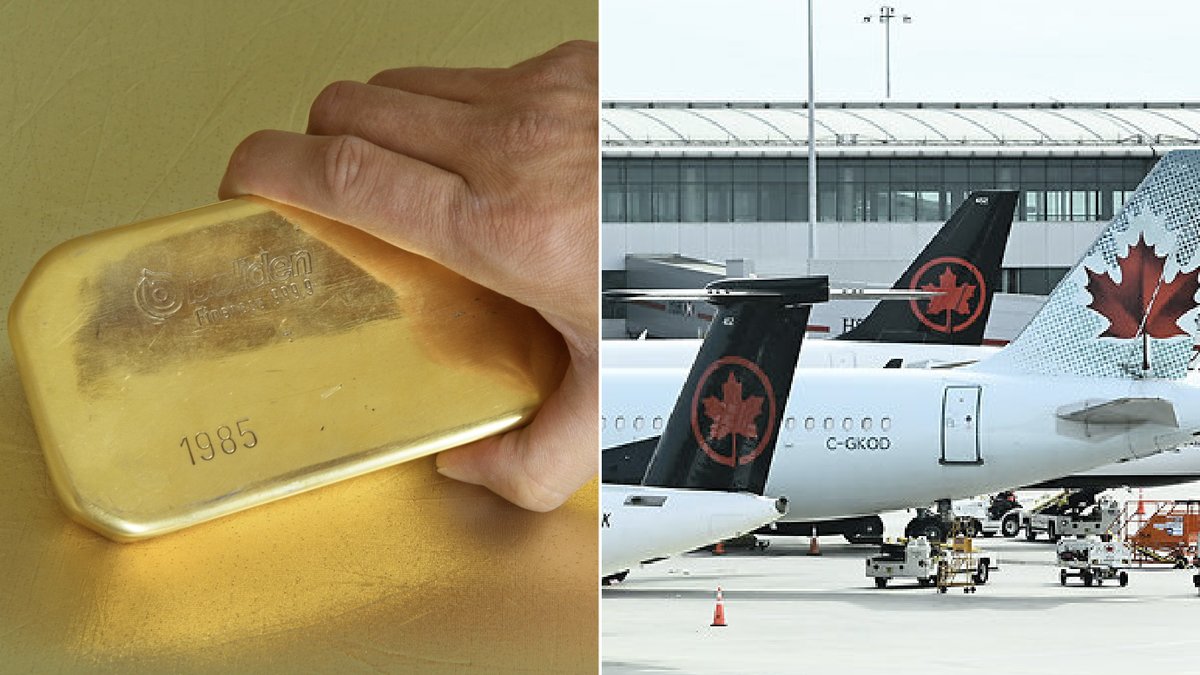 Stölden skedde på en flygplats i Kanada.