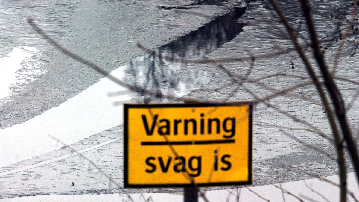 En man har dött efter att ha gått igenom isen. Arkivbild. 