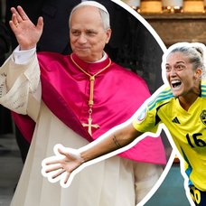 Påve Leo, Filippa Angeldahl och kung Carl XVI Gustaf