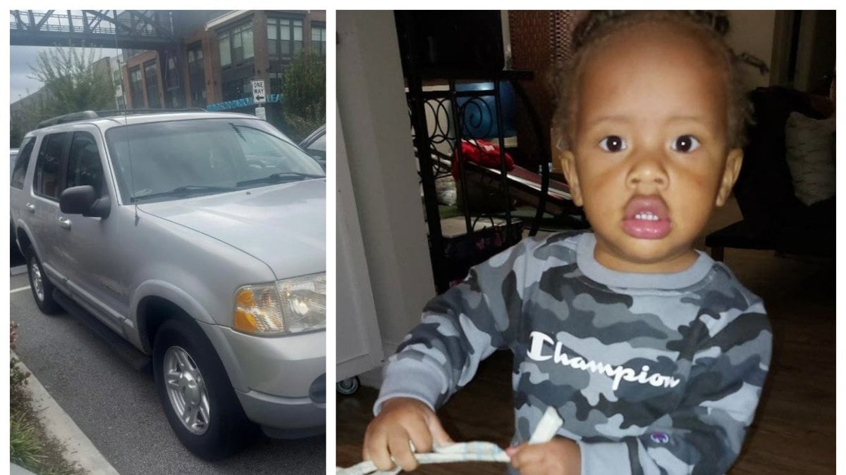 Blaise Barnett, 1, satt i bilen som stals i Georgia.