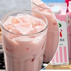 Bilder på Rosa mjölk.