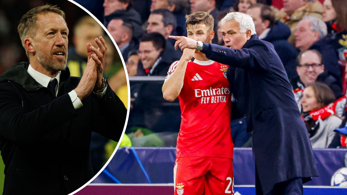 Samuel Dahl och Jose Mourinho.