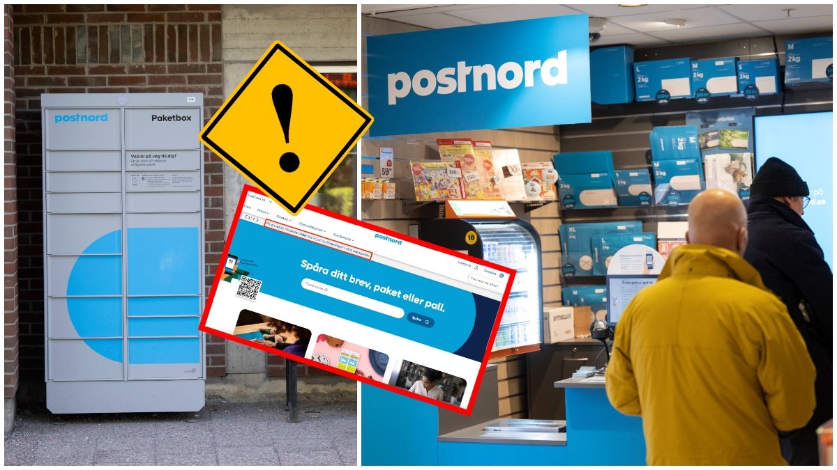 Postnord har delat ett störningsmeddelande.