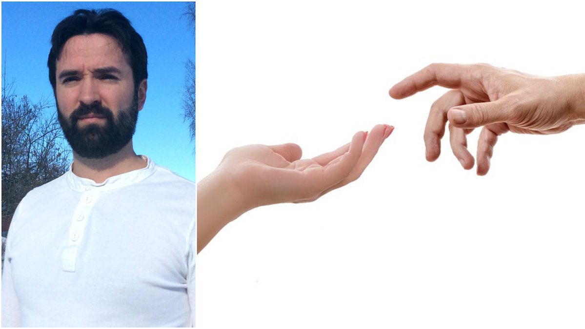 Händer som sträcker sig efter varandra