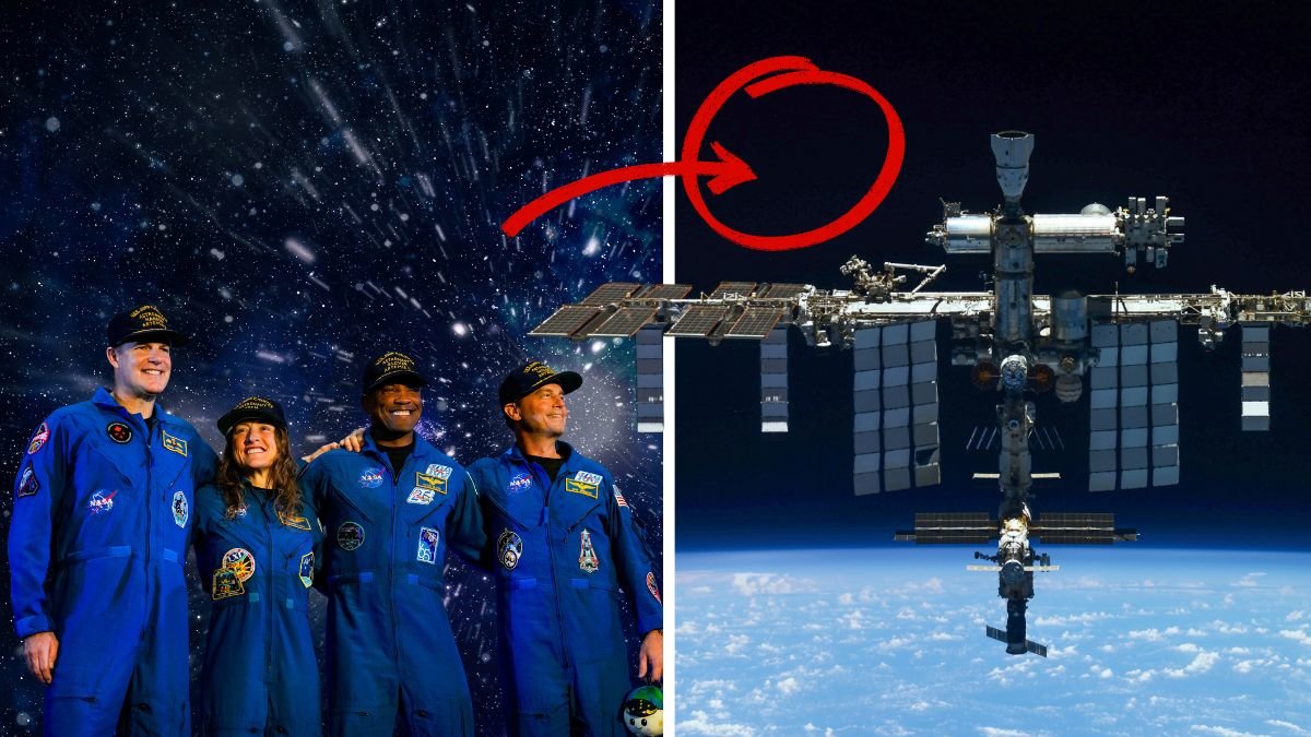 Rymden och en sattelit.