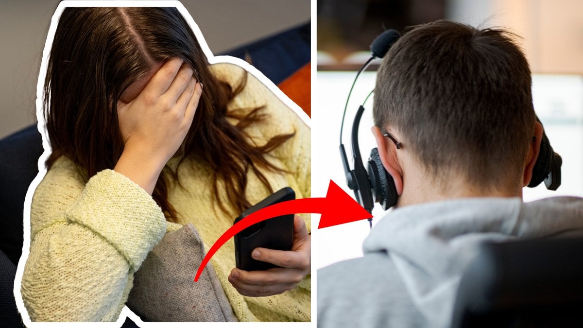 Ledsen Kvinna Röd Pil Man