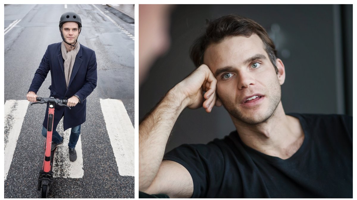 Fredrik Hjelm, 31, grundade elsparkcykelföretaget Voi.