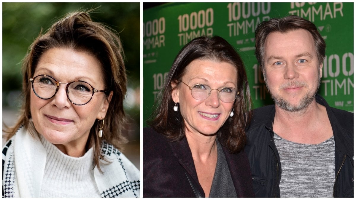Katrin Sundberg och Katrin Sundberg med maken Magnus Dahlberg