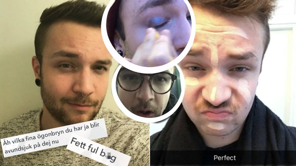 Smink challenge – Simon Lundberg sminkade sig i en vecka. Reaktionerna bygger på könsnormer.