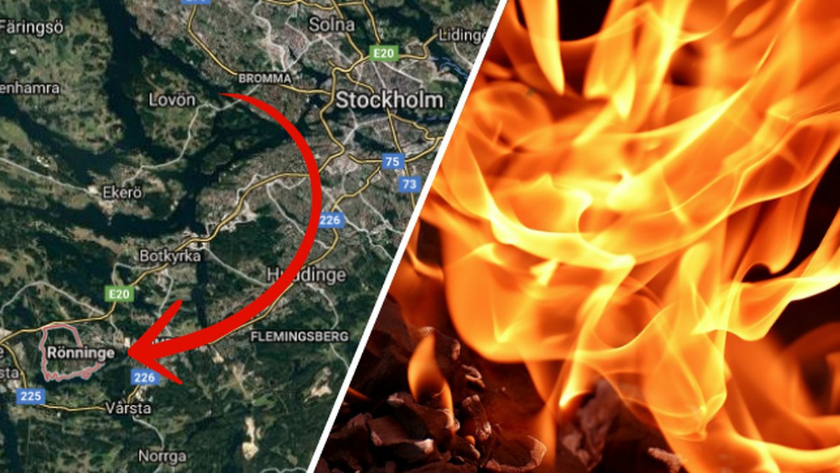 Karta över Salem, brand.