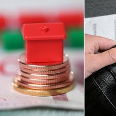 Pengar och en plånbok.