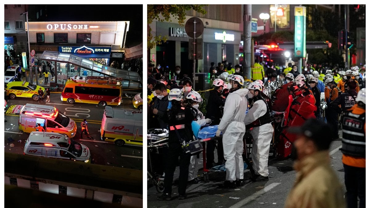 Halloweenfirandet i Sydkoreas huvudstad Seoul slutade i tragedi.