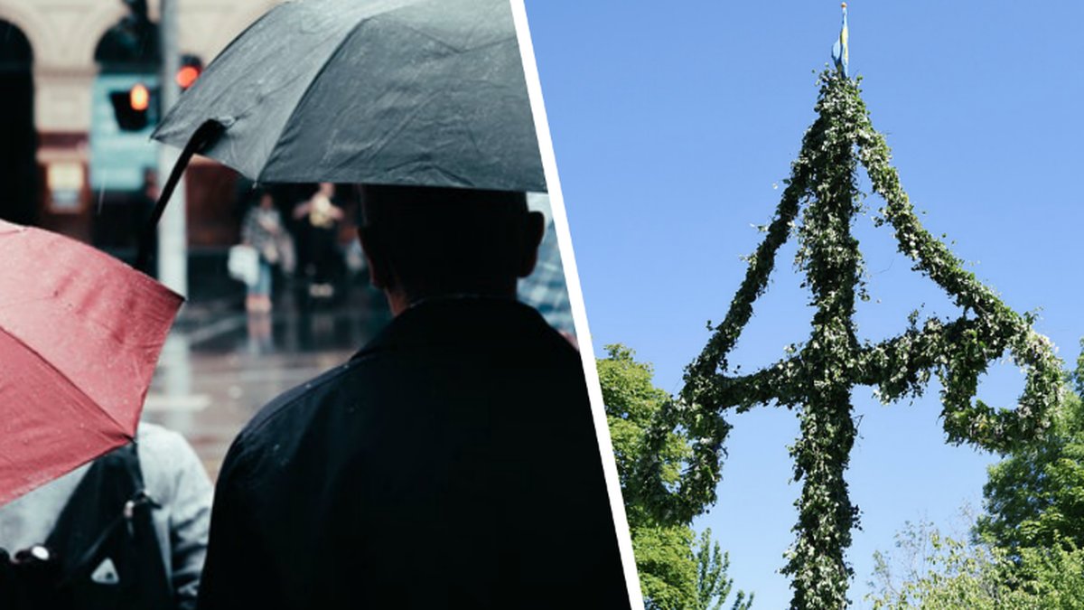Det kan kan bli regn i hela landet på midsommar