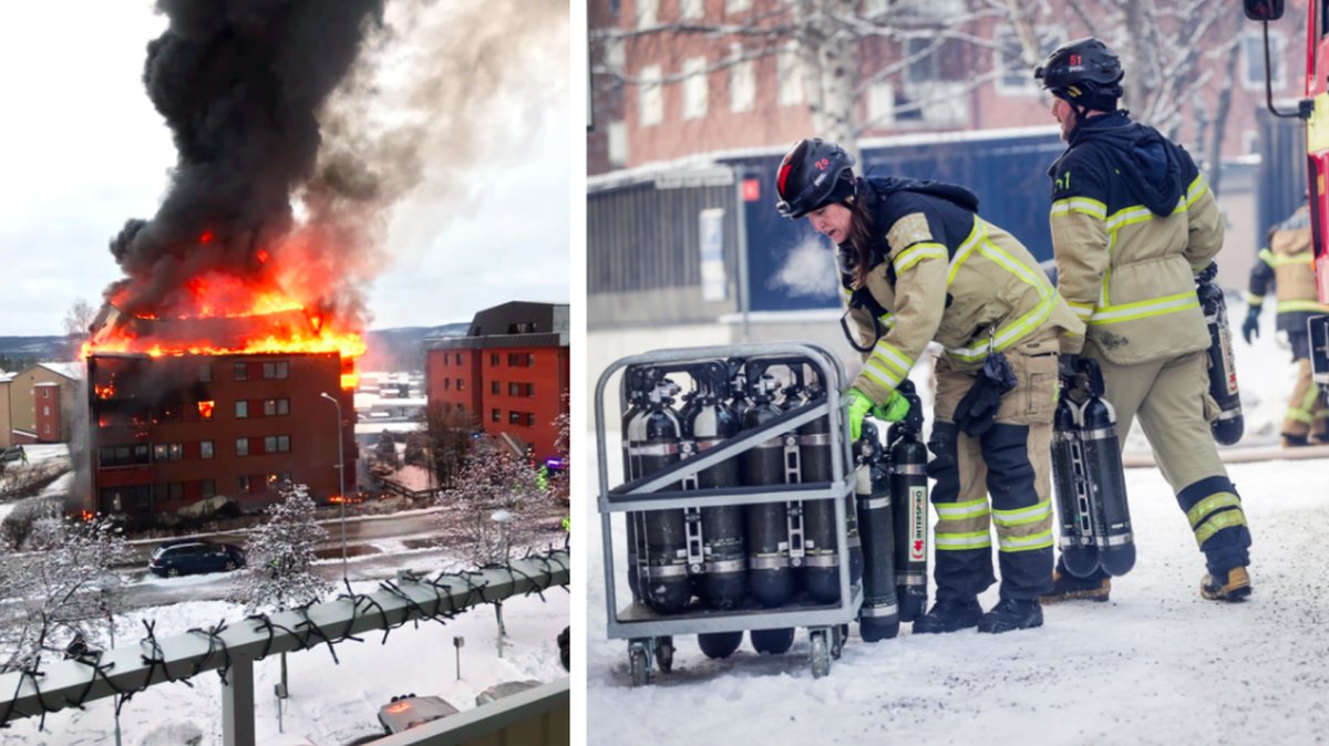 Stor brand i Ånge
