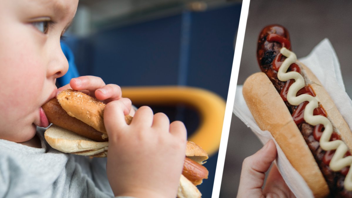 Vi stoppar i oss korv.