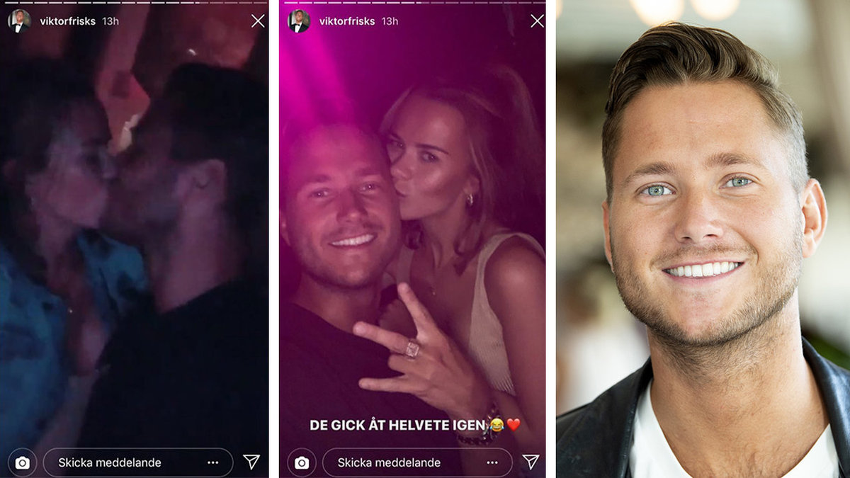 Viktor Frisk och Margeux Dietz intima stund