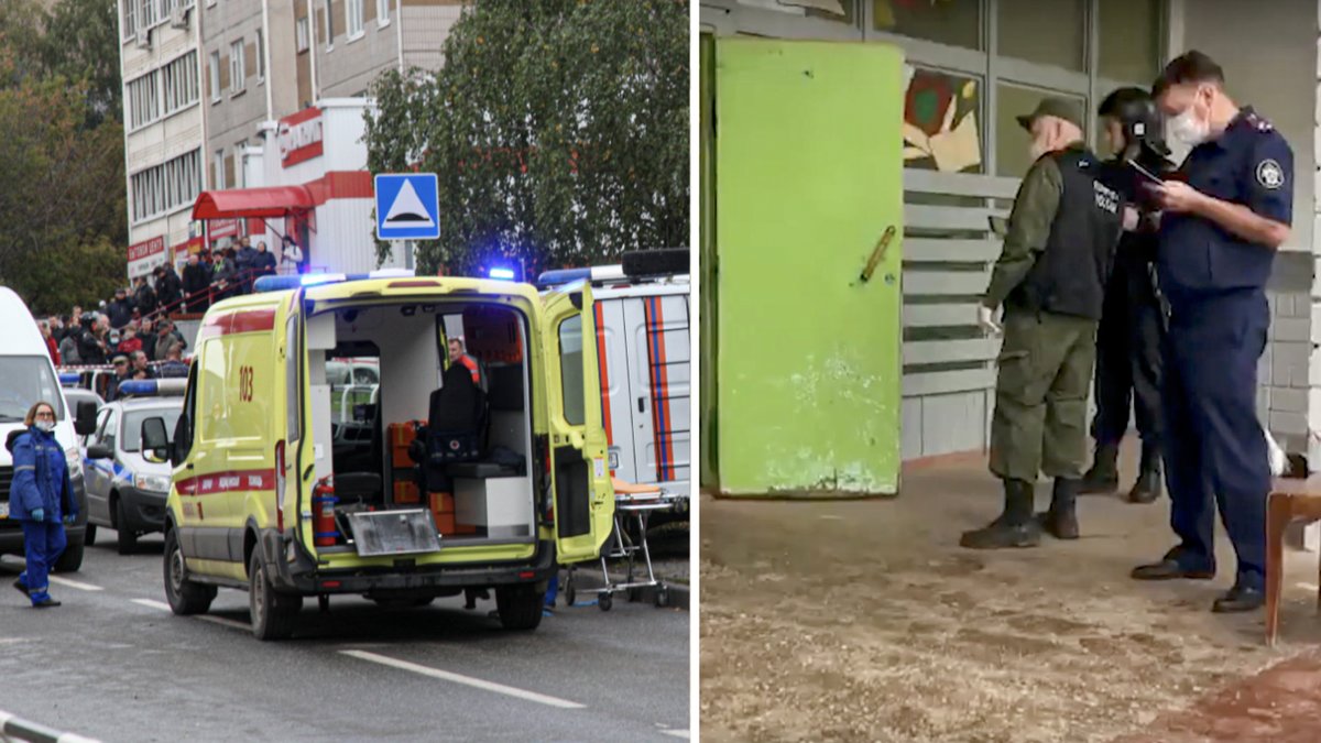 Skottlossning på skola i Ryssland