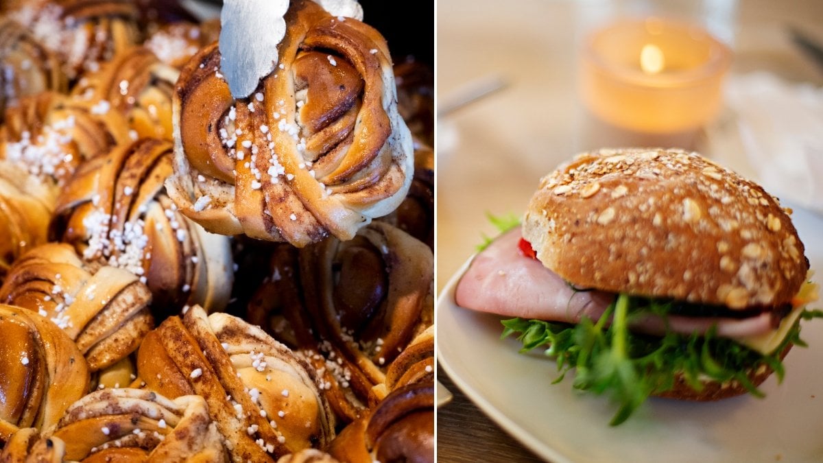 Bild på bullar och en fralla.