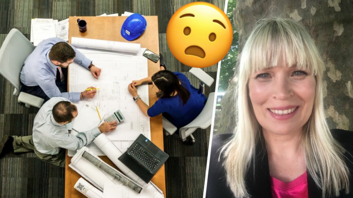Folk som jobbar vid ett skrivbord, Nina Jansdotter, emoji