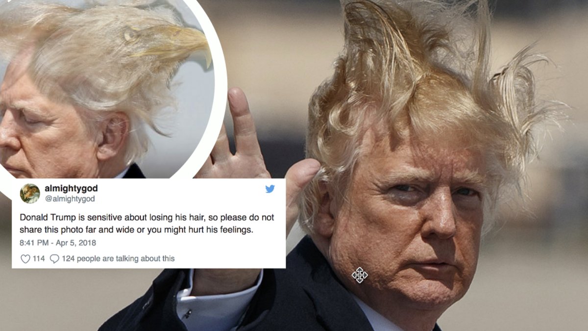 Folk driver med Trumps hår igen