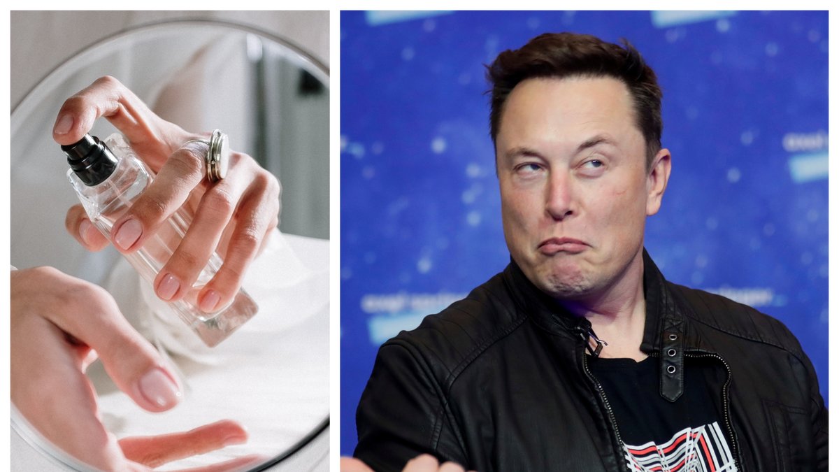 Elon Musk uppmanar sina följare att köpa hans parfym. 