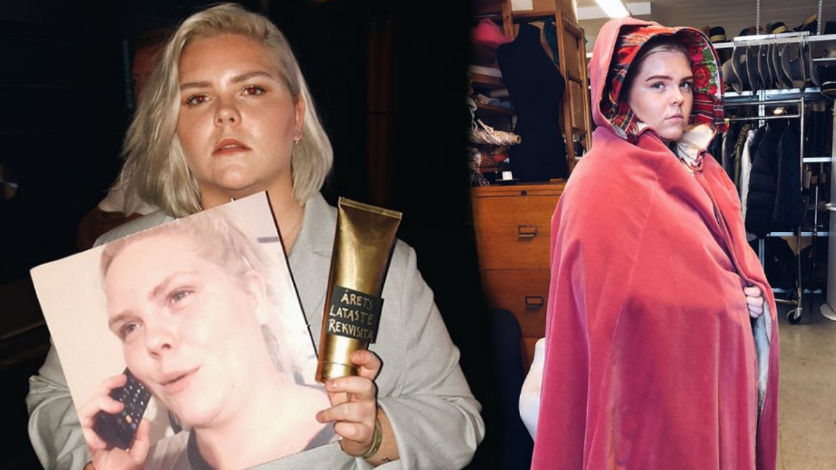 Johanna Nordström i röd cape