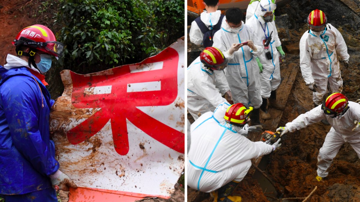 Samtliga passagerare omkom i flygkraschen i Kina.