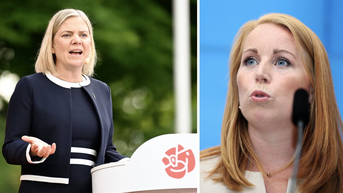 Magdalena Andersson (S) och Annie Lööf (C)