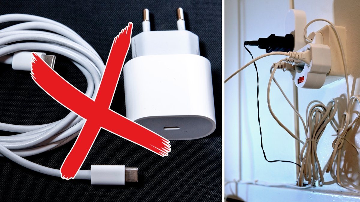 USB C sladd och ett eluttag