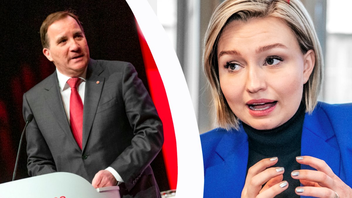 Stefan Löfven och Ebba Busch Thor. Kollage