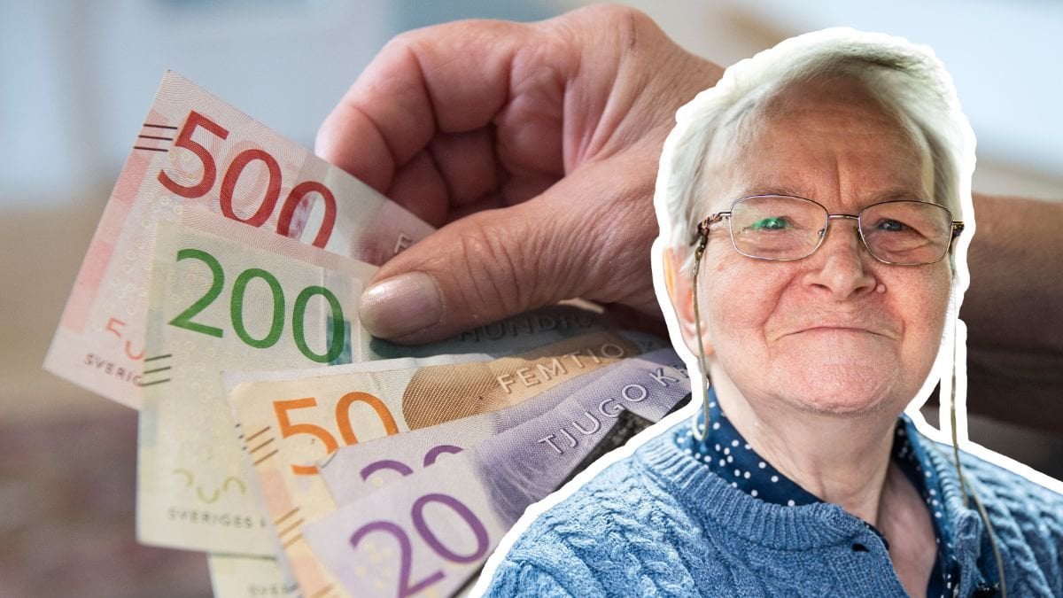 Pengar i en plånbok och en kvinna.