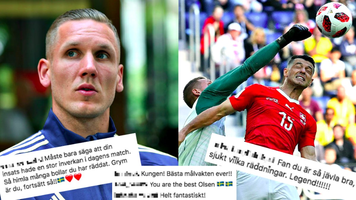 Robin Olsen hyllas på Instagram.